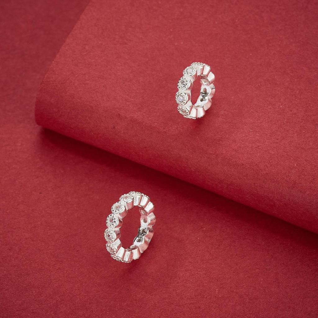 S925 Sterling Silver Zircon Spacer Beads for DIY Jewelry Making
