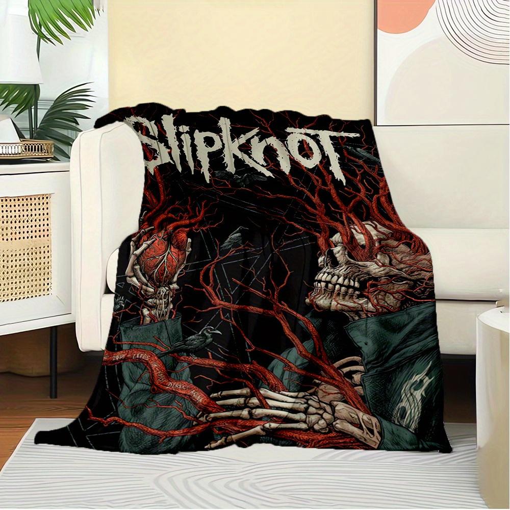 

1 шт. Фланелевое одеяло Slipknot, Готическое, Темное искусство Легкое, Мягкое для Всех Сезонов, Идеально для Дивана, Офиса, Кровати, Путешествий, Кемпинга Плед68 80cm x 120cm