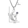 Stainless Steel Moon Elf Pendant Necklace for Men and Women Fashion Popular Lucky Amulet Jewelry Gift