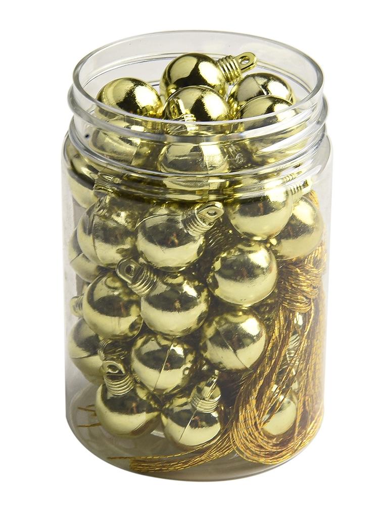 Vibrant Plastic Christmas Baubles 48PCS Glitter Tree Decorations 1 5cm