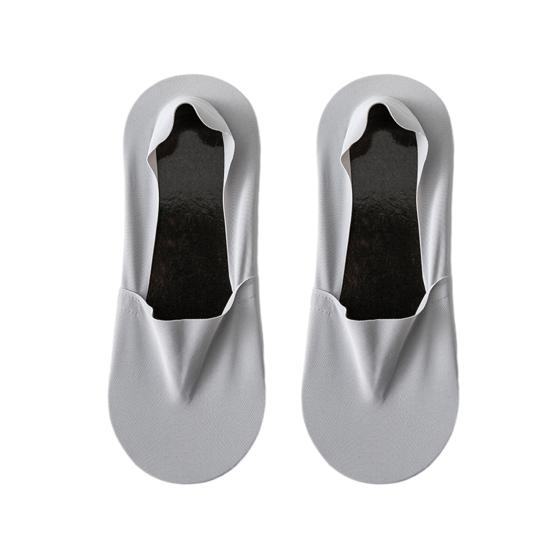 1 Pair Men Low Cut Socks Non-slip Breathable Sweat-Absorbent Shallow Mouth Cotton Socks Summer Stretchy Solid Color No Show Socks