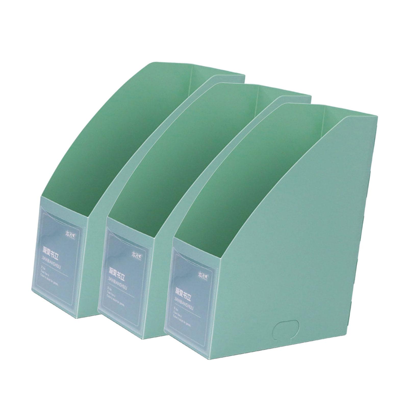 

3 шт. настольный держатель для журналов, органайзеры для документов, ящик для хранения, экономящий место, подставка для журналов, настольные органайзеры зелёный