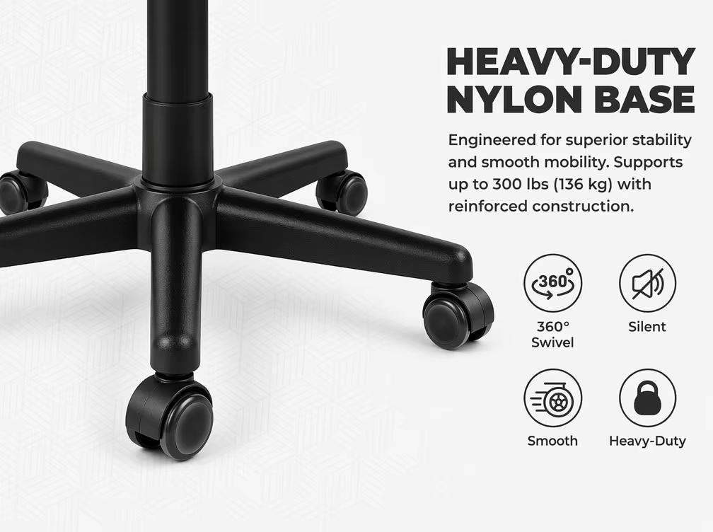 Ergonomic Business Gaming Chair with Lumbar & Neck Support, Adjustable Footrest, 300 Lbs Capacity (136 Kg), 360 Degrees Swivel