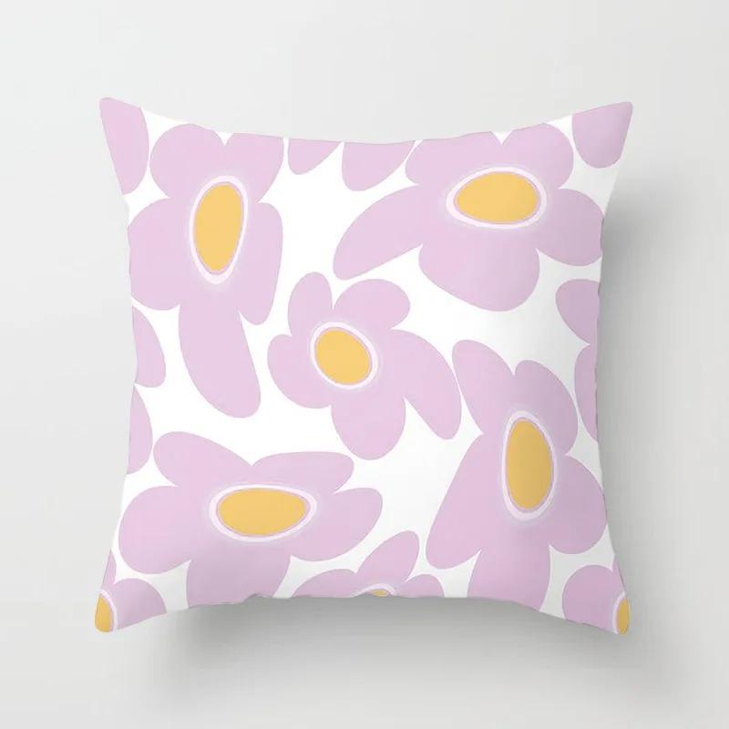 Fresh Daisy Print Pillowcase Office Living Room Home Pillowcase Car Ornaments