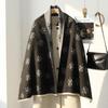 Double-Sided Women's Winter Ink Painting Snood: Imitation Cashmere Scarf for Air-Conditioned Rooms.