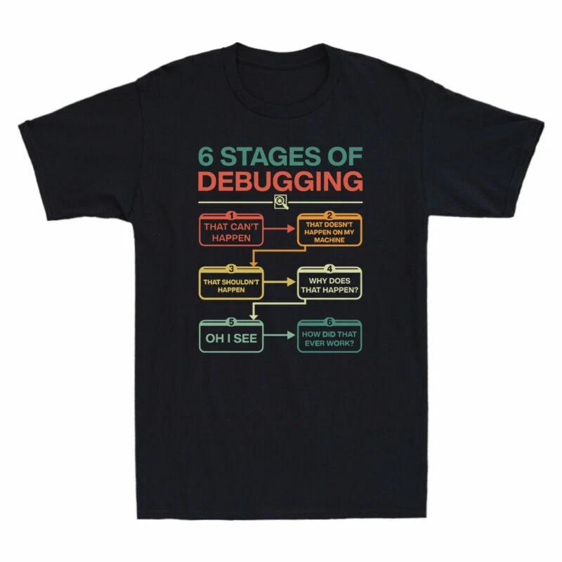 6 Stages Of Debugging That Can t Happen Computer Program Vintage Men s T-Shirt XL