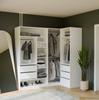 Modular Wardrobe Openo Set 260/200 White Drawers Rods Shelves Large For Bedroom