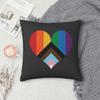 Gay Pride Rainbow Flag Heart Square Pillowcase Pillow Cover Cushion Throw Pillow for Home Bedroom Car