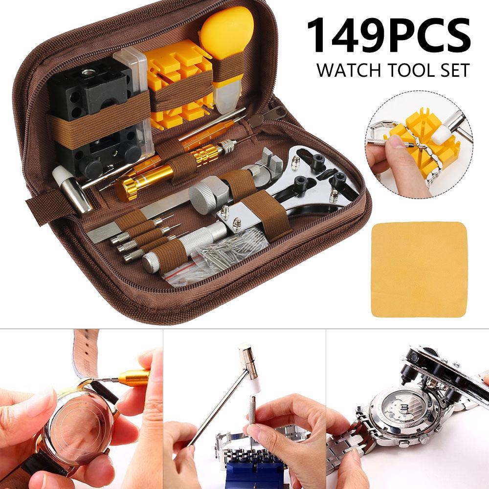 149pcs Watch Repair Tool Kit Watch Link Pin Remover Case Opener Clock Pry Knife Screwdriver Watchmaker Band Link Accessory 2025