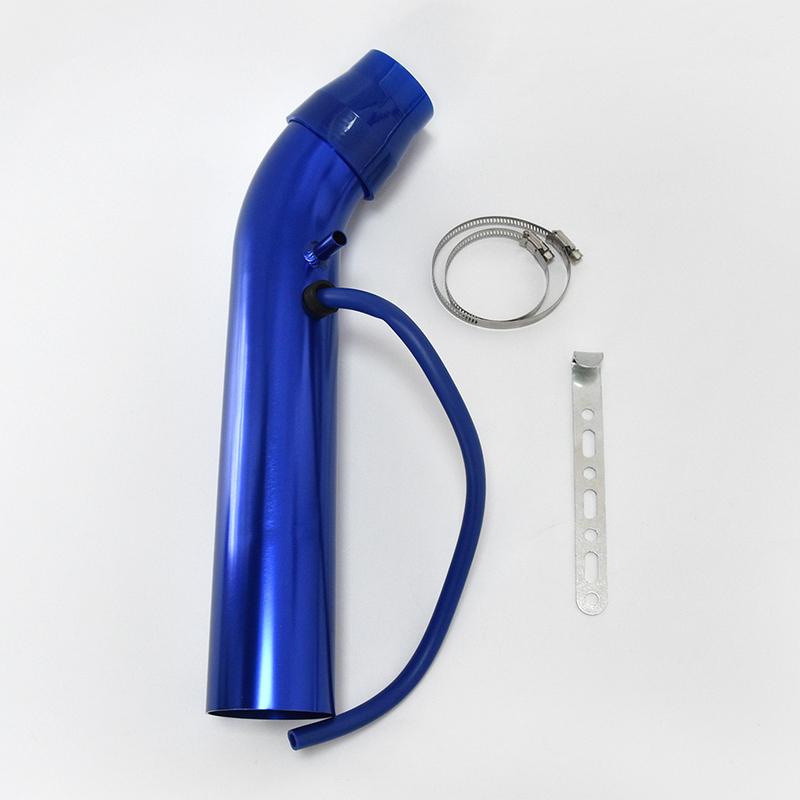 Universal Alumimum 76mm Car Cold Air Intake Turbo Induction Pipe Tube Silver Blue Red
