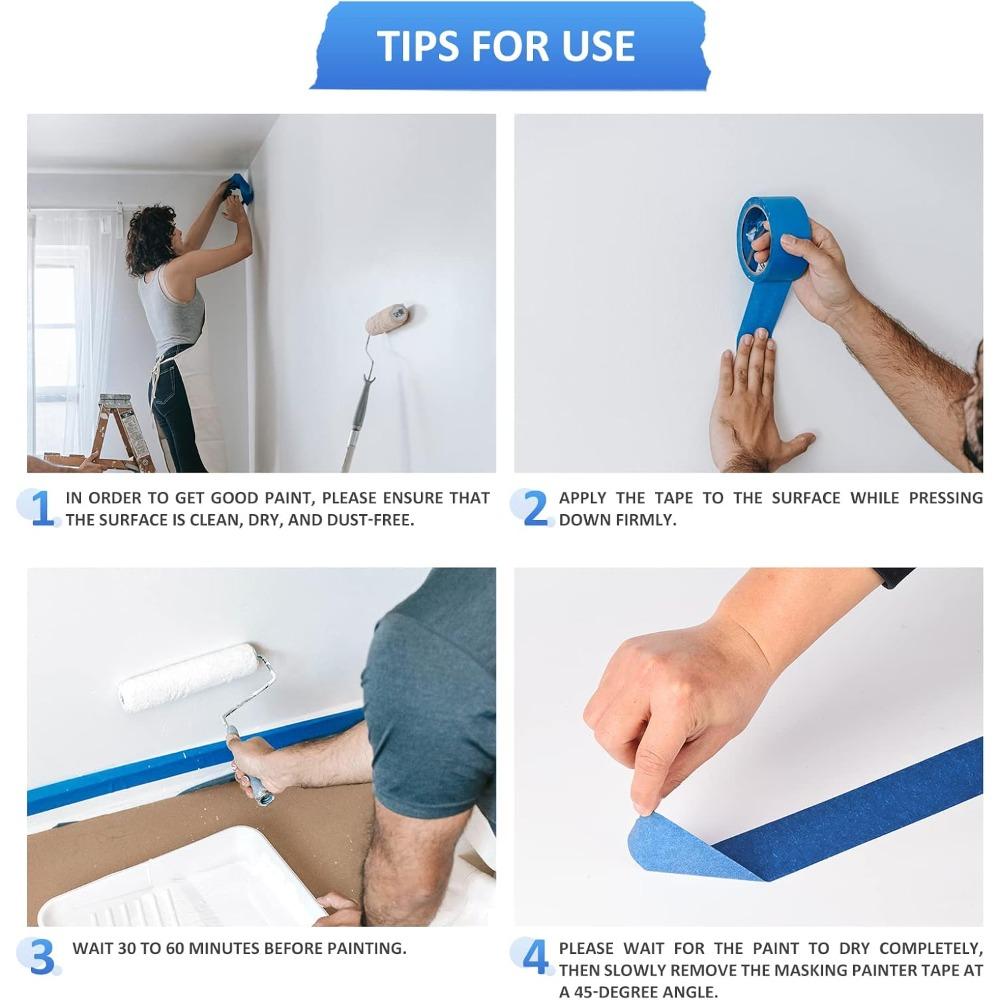 Blue Masking Tape Car Beauty Spray Paint Masking Seam Paper Art Students Painting Special Hand-tear Decorative Painting