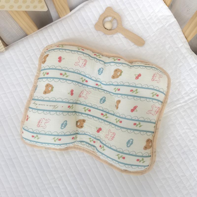 Adorable Baby Pillow - Pure Cotton, Breathable, Sweat-Absorbent Gauze for All Seasons 30x25