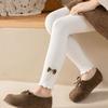 Spring Autumn Sweet Girls Tights Fine Design Ruffle Hem Bow Leggings Comfortable Princess Kids Leggings
