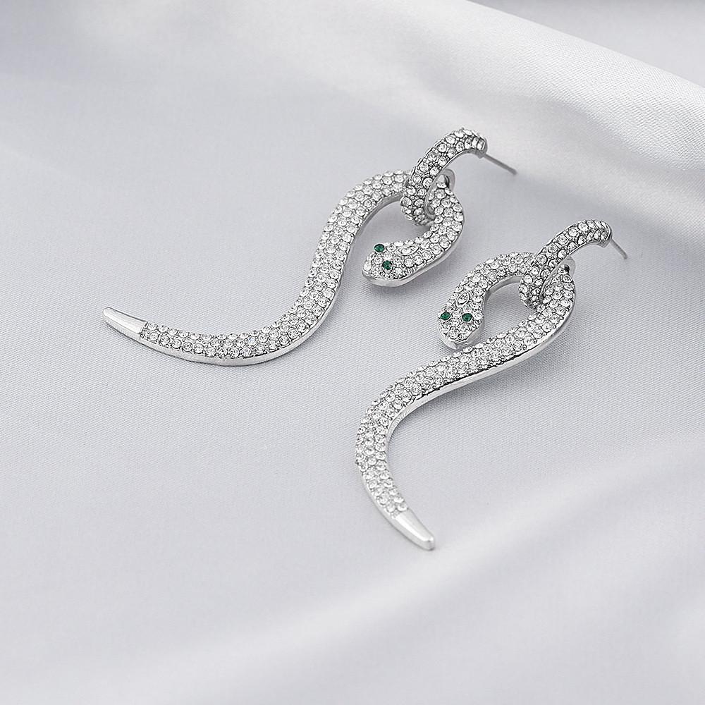 Elegant Alloy Snake Earrings For Women Trendy Zodiac Animal Design 2022 Winter Fashion