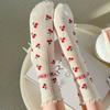 Hollow Out Cherry Short Socks Ruffle Summer Tube Socks Fashion Mesh Ankle Socks  Streetwear