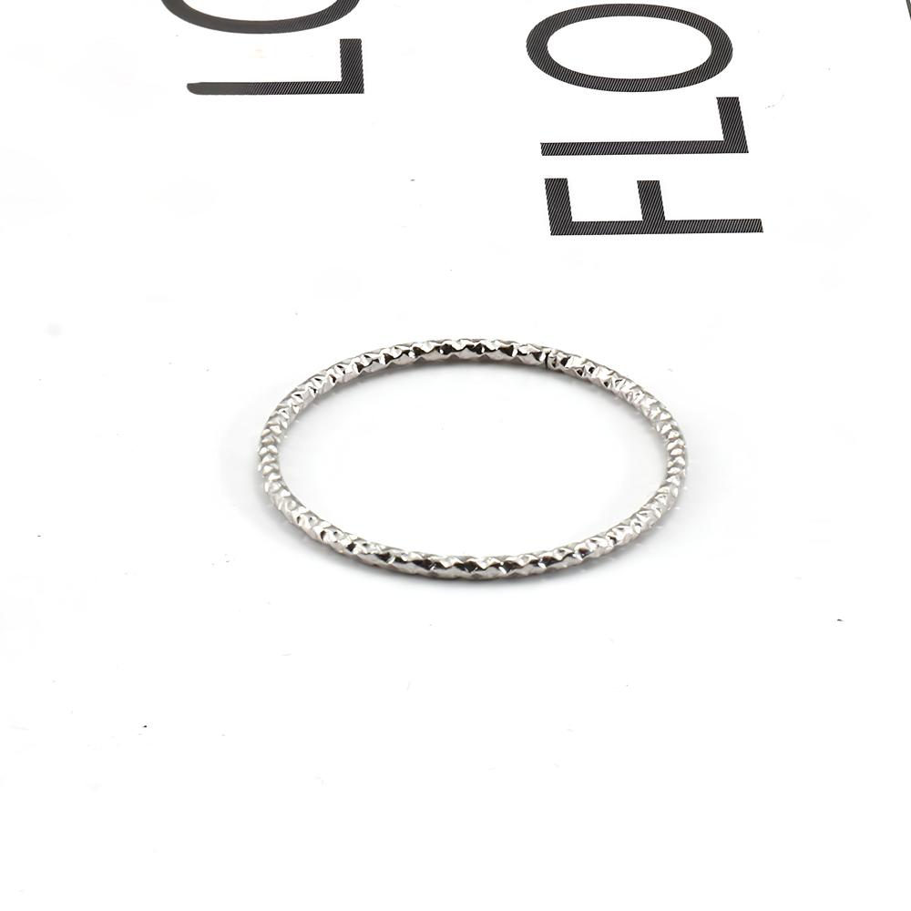Korean Style 1mm Thin Stackable Joint Rings Simple Gold Color Stainless Steel Jewelry for Women Girl Size 5-10