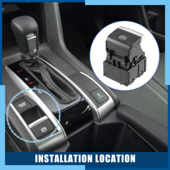 Pack (1) Electronic Hand Brake Button Parking Switch For Honda Civic 2016-2018