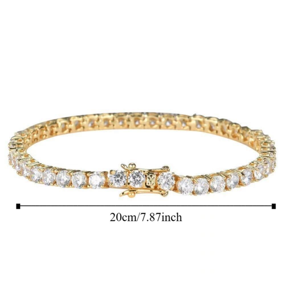 Luxury Colorful Rhinestone Bangle Waterproof Women's Hand Bracelet Zircon Crystal Bracelet  Lover