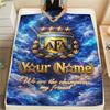 1PC Argentina Champions Custom Name Patterned Flannel Blanket Suitable For All Seasons For Home Decor Warmth And Comfort Gifts Holiday Present