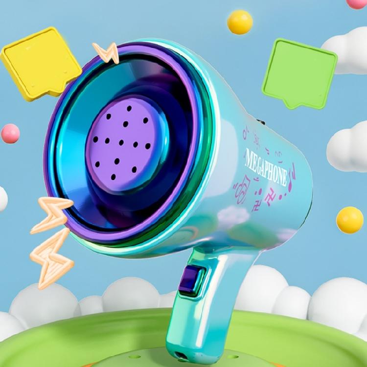 Kleiner Stimmveränderer Megafon Lautsprecher mit Aufnahmemikrofon Musikalische Trompete Spielzeug Megafon Schlüsselanhänger Zubehör