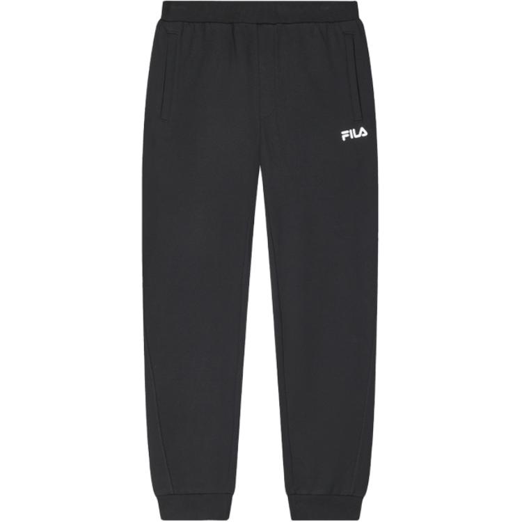 FILA Original Logo Fashion Simple Casual Knitted Sports Pants Men pants Black F11M349611F-BK