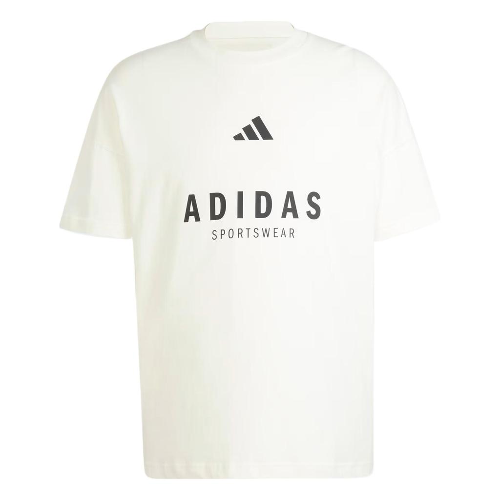 Adidas All Season Soft Skin Fashion Comfortable Short Sleeve T-Shirt Men Tops Off-White JJ3660