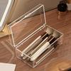 Clear Makeup Brush Holder Plastic Cosmetic Storage Box Hair Accessories Storage Box  for Bathroom