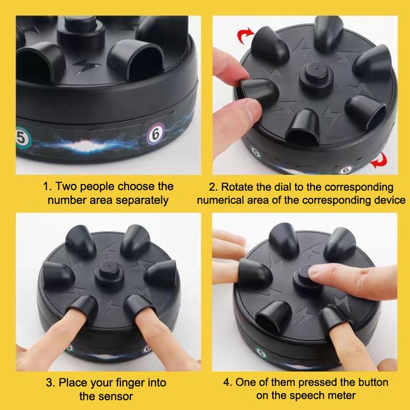 1 Stück Aufregender Roulette-Lügendetektor Sechs-Finger-Lügendetektor Test Schock-Finger-Spiel Party-Spielzeug für Freund Familienparty Brettspiel