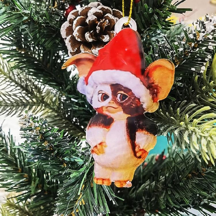 Christmas Sock Dog/Dragon Acrylic Charm Animal Shape Hanging Ornament For Christmas Tree Decoration Mantels Door Window