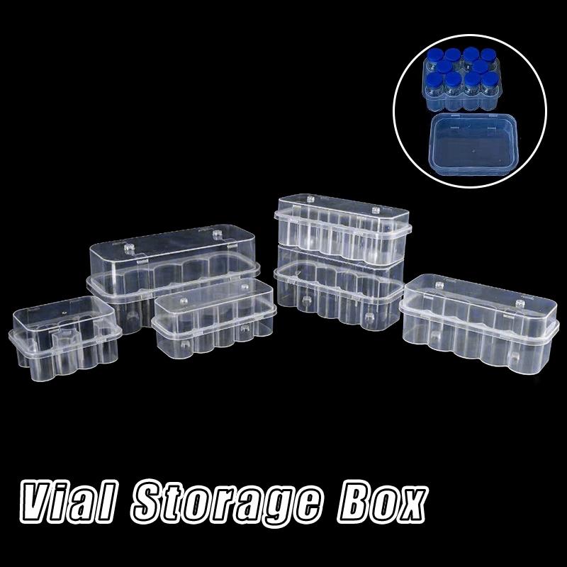 3/5/7/10ml Fläschchen Aufbewahrungskoffer Kunststoff Mikroröhrchen Aufbewahrungsbox Transparente Stapelbare Box Gefrierbox Röhrchenbox Fläschchen Organizer