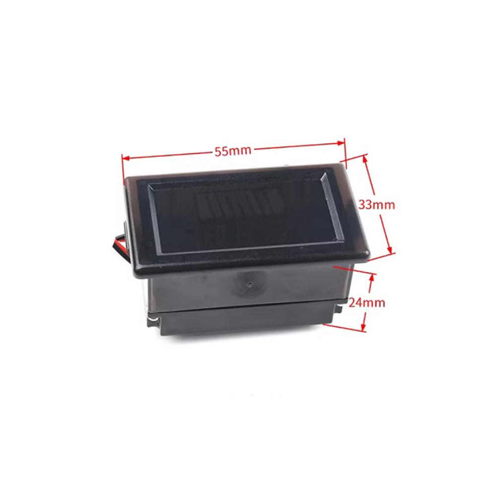 Waterproof Battery Monitor 12-60V Universal 8-Segment LED Display Auto Voltage Detection Reverse Polarity Protection for Lithium