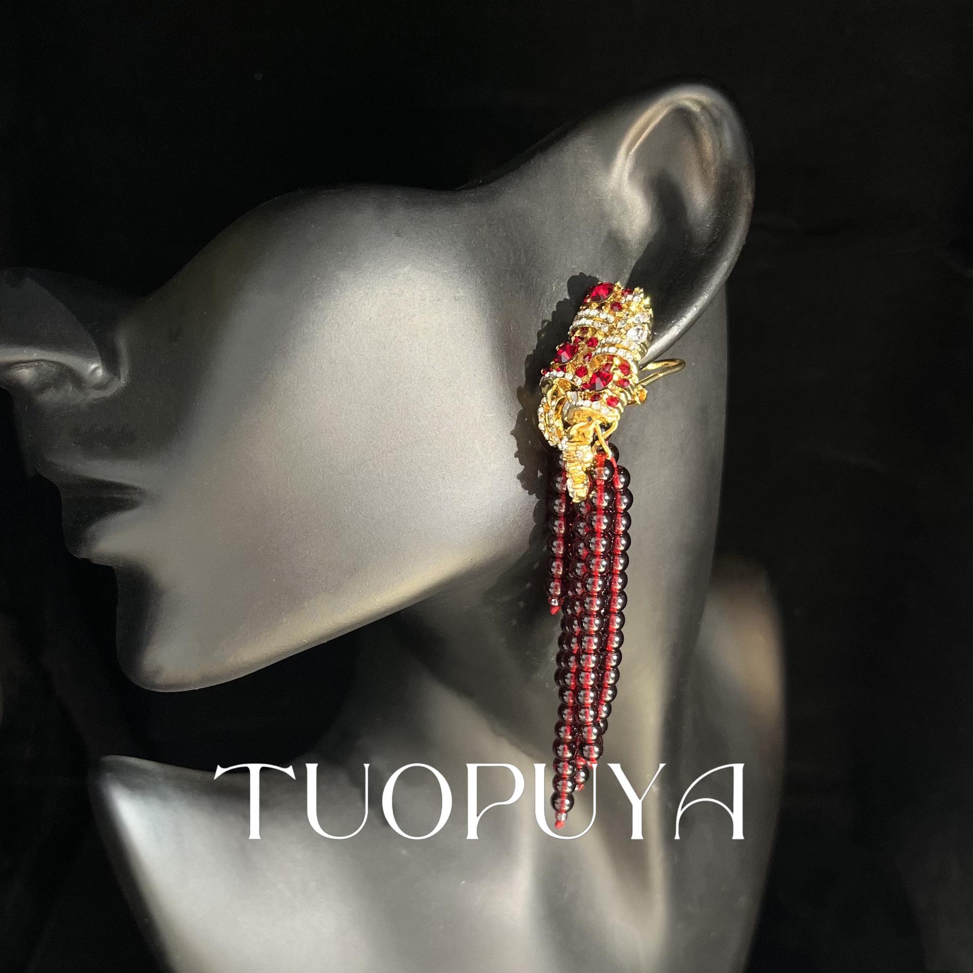 Vintage Tassel Beaded Earrings: Chic European & American Retro Design