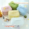 Korean Large-Capacity Floral Cosmetic Travel Bag - Soft, Portable, Fresh