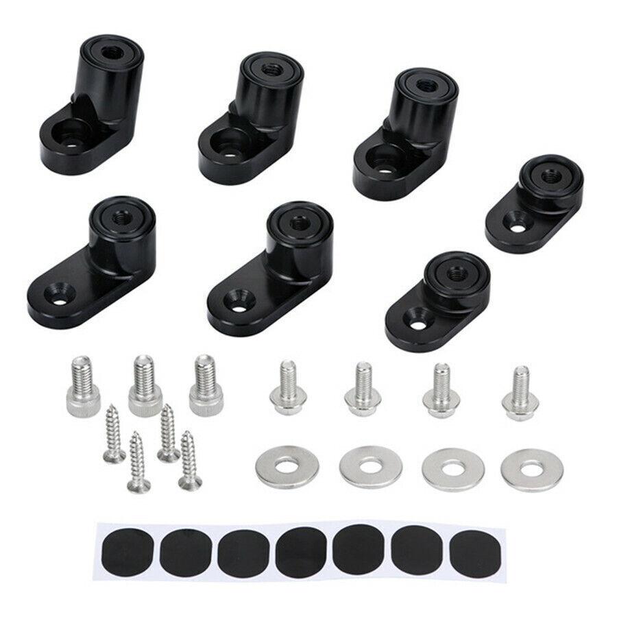 Spoiler Lip Wing Riser Raiser Kit Black For 13-18 Ford Focus ST Hatchback 4Dr