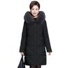 Mid-Length Down Cotton Jacket for Middle-Aged and Elderly Women