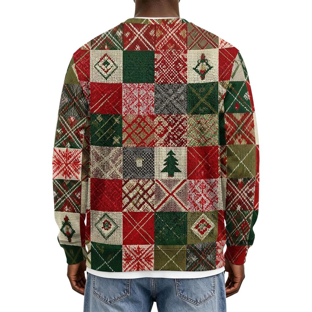 Men's Christmas Neck Pullover Sweatshirt