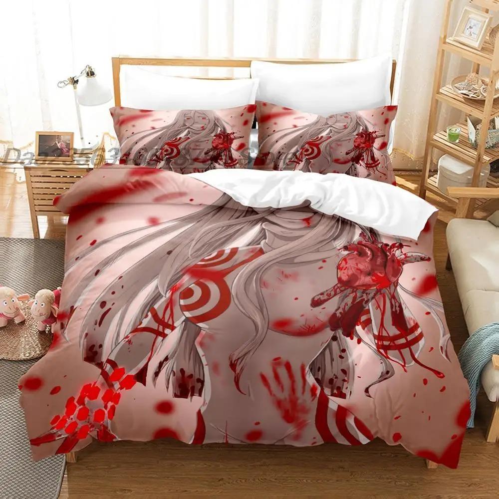 Deadman Wonderland Bedding Set Single Twin Full Queen King Size Bed Set Aldult Kid Bedroom Duvetcover Sets 3D Anime Bedding
