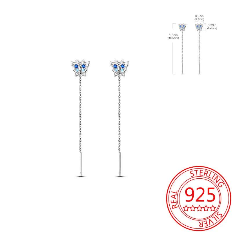 Pink Series Romantic Flower Butterfly Unicorn Tulip Geometry 925 Silver Earrings Boutique Fine Jewelry Gifts for Women
