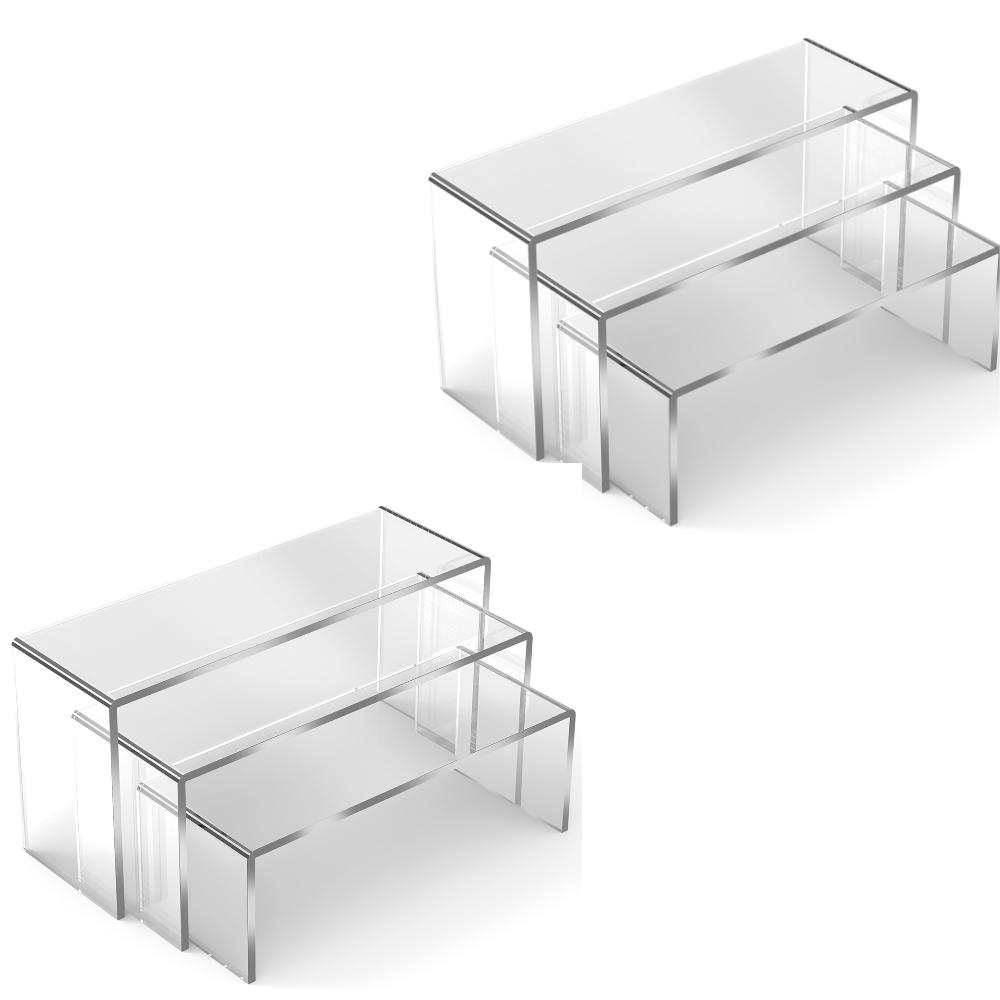 3/6/9pcs Acrylic Display Stand Lightweight Acrylic U Shape Display Stand Dessert Model Jewelry Display Rack In Different Sizes