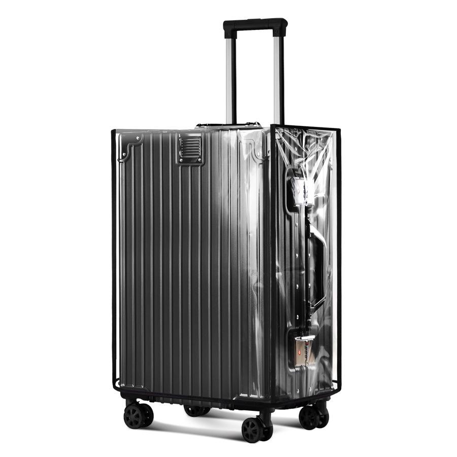 PVC Transparent Bagageskydd - Vattentätt, Repskyddande Resväskeskydd Regnrock, Passar 18-30 tums Bagage