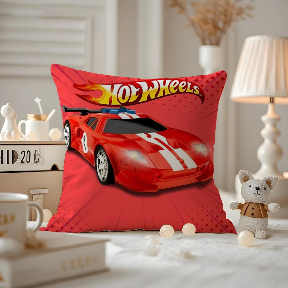 Coole Spielzeuge Hot Wheels Racing Kissenbezug Muster Bedruckter Kissenbezug für Wohnzimmer Sofa Kissenbezug & Schlafzimmerdeko