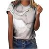 2026 New Summer Temperament Women's Sunrise Printed Women's T-shirt Round Neck Short Sleeve Street Casual Daily Basic Tops