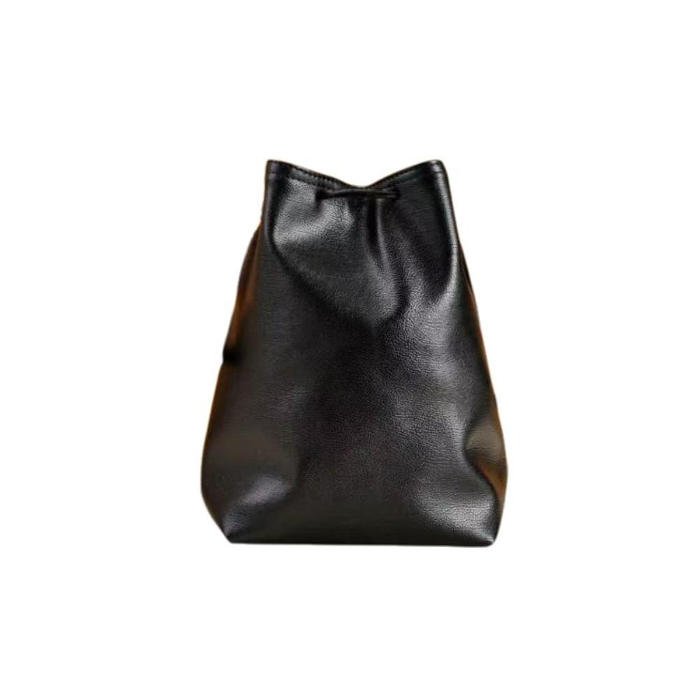 Sac de rangement pour appareil photo en cuir PU Anti-rayures Polyvalent Portefeuille à cordon de serrage Anti-poussière Antichoc Sac de rangement pour maquillage et rouge à lèvres