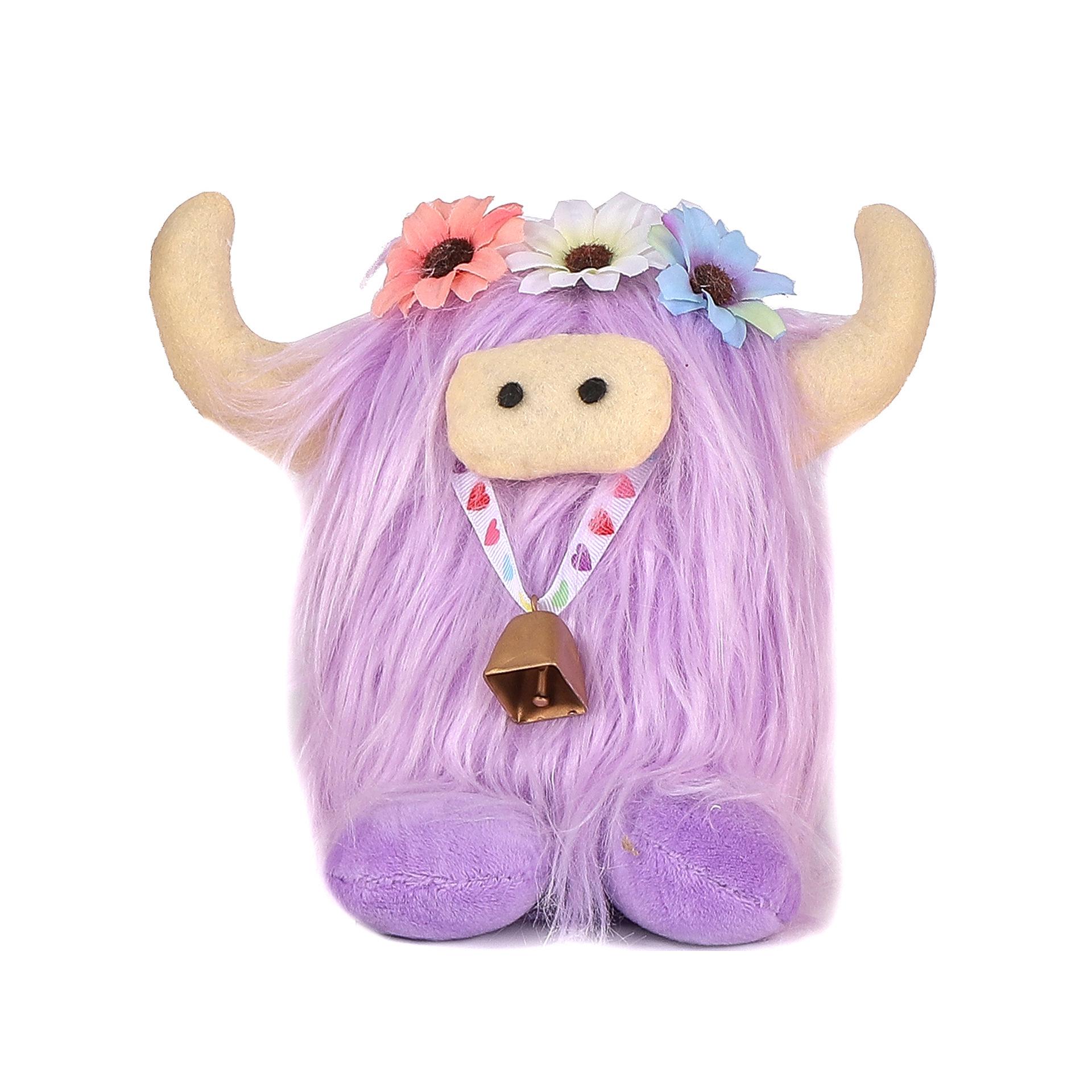 Scottish Highland Long-Haired Cattle Plush Toy Ornament