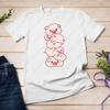 Pigs On A Pile Cute Kawaii Anime Aesthetic Japanese Unisex Tshirt Cute Harajuku Cotton Men Women Creative Funny Loungewear Tops