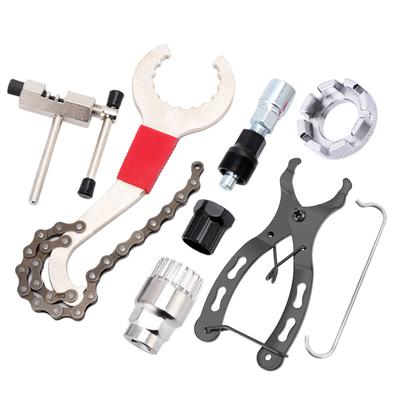 Fahrrad Reparatur Werkzeugset Kassettenabzieher Kurbelabzieher Auswerfer Fahrradkettennieter Reparaturwerkzeug