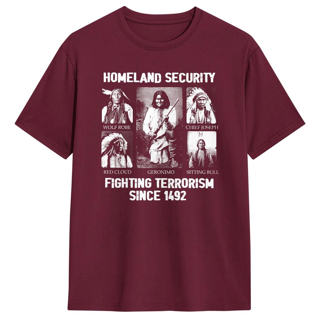 Summer Homeland Security Fighting Terrorism Novelty T Shirts  Cotton Tee Shirt for Unisex Aesthetic Short Sleeve Tops