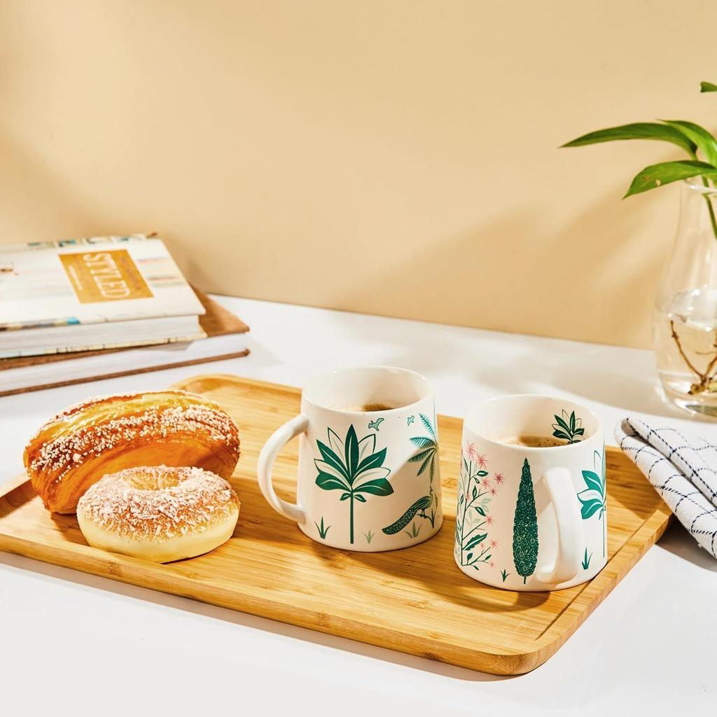 Ceramic Coffee Mug Set | Set of 2 | 350 Ml | Green