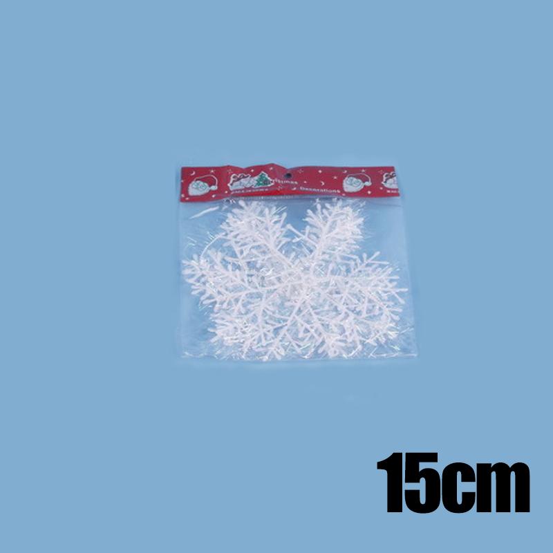 5Packs Plastic Brushed Snowflakes Christmas Tree Decoration Christmas Decoration Snowflakes Holiday Party Supplies