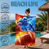 Football Player In Flames Beach Towel, Microfiber Beach Towel, Perfect For Pool, Beach, Travel, Home Decor Beach Party Fan gifts